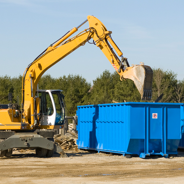 are there any restrictions on where a residential dumpster can be placed in Mansfield